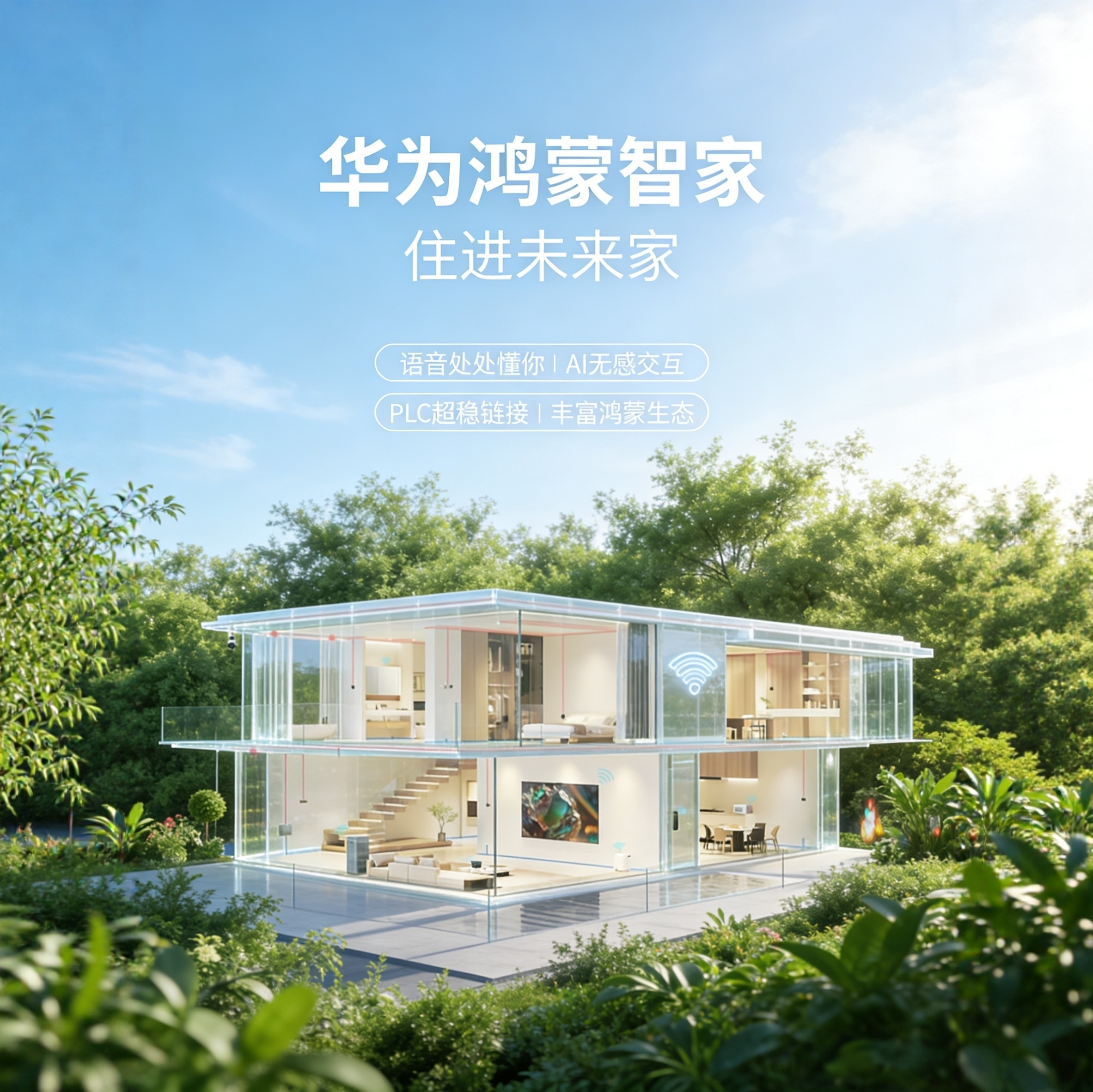 华为鸿蒙套装语音影音灯光无线智能酒店别墅家电控全国上门安装