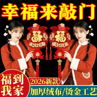 新款苹果福挂件2026新年挂件福字客厅挂件平安福背景墙玄关装饰品