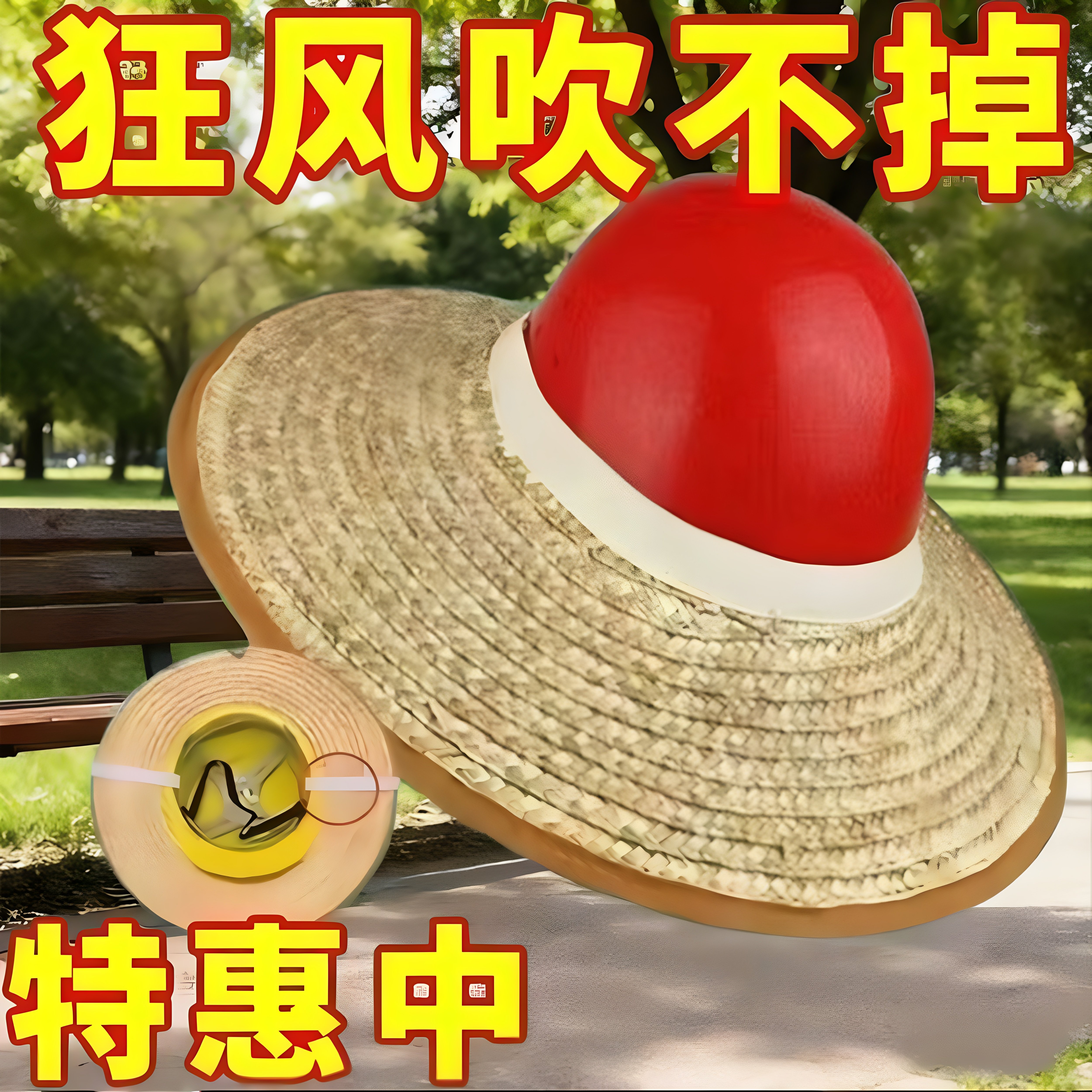 工地安全帽遮阳帽檐防晒神器草帽帽圈夏季透气施工男士专用草帽圈