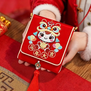 布艺红包袋平安喜乐2025马年新款高级创意国潮红包福袋过新年通用