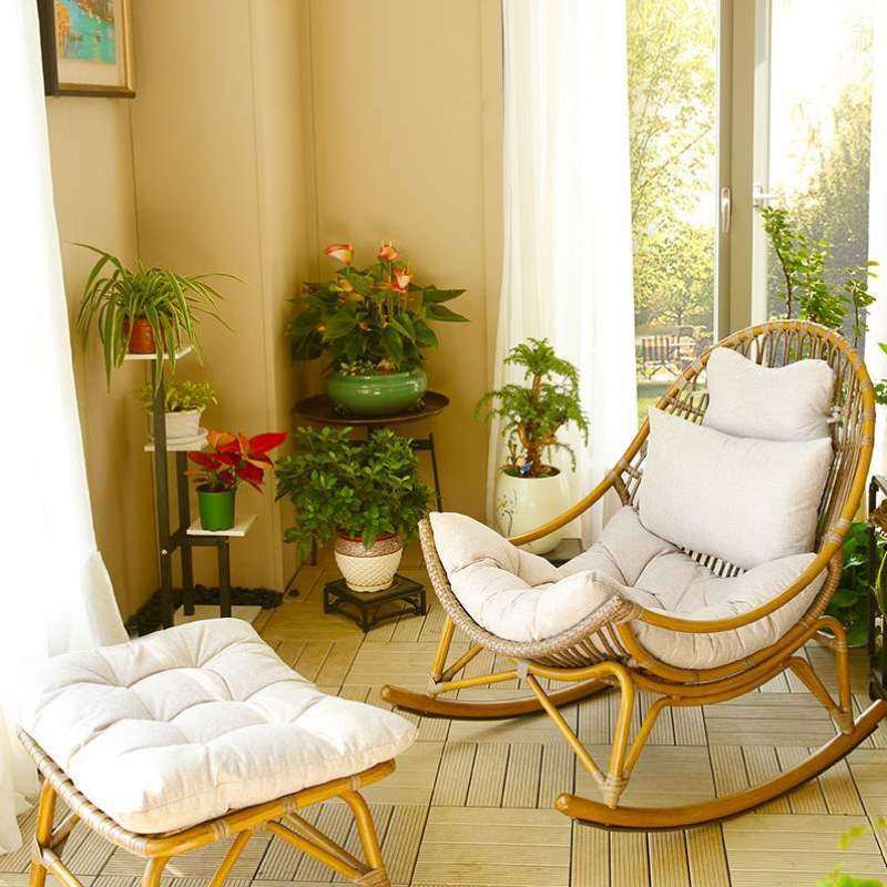 休闲藤椅花园单人阳台网红椅子躺椅靠背椅椅摇椅大人家用摇摇沙发,住宅家具,阳台椅,淘宝优惠券,粉丝福利购,淘宝优惠卷