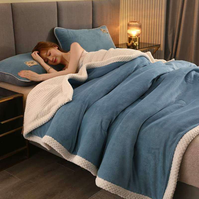 午睡盖沙发毛毯三层用法兰绒办公室毯子床上冬季珊瑚被子羊羔加厚,床上用品,休闲毯/毛毯/绒毯,淘宝优惠券,粉丝福利购,淘宝优惠卷