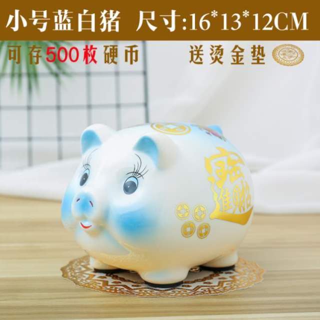 罐陶瓷可取存钱罐硬币礼物抖音纸币小猪不只进不出储钱储蓄罐成人