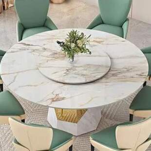 歺桌圆形定做桌面茶几餐桌圆桌定制旋转定制岩板台面圆台台面转盘