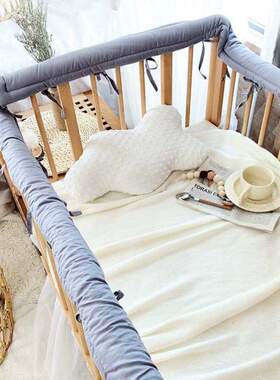 套件护栏bb宝宝拼接防撞床围全棉防床套咬条婴儿床儿童啃