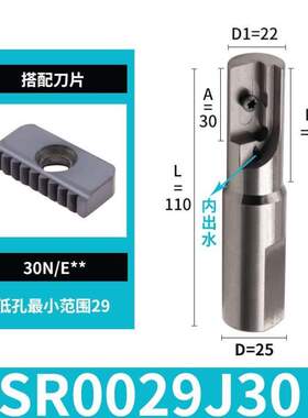 内螺纹21H21铣刀中心铣刀多齿螺纹螺纹/加工梳齿铣刀杆SR0012F14