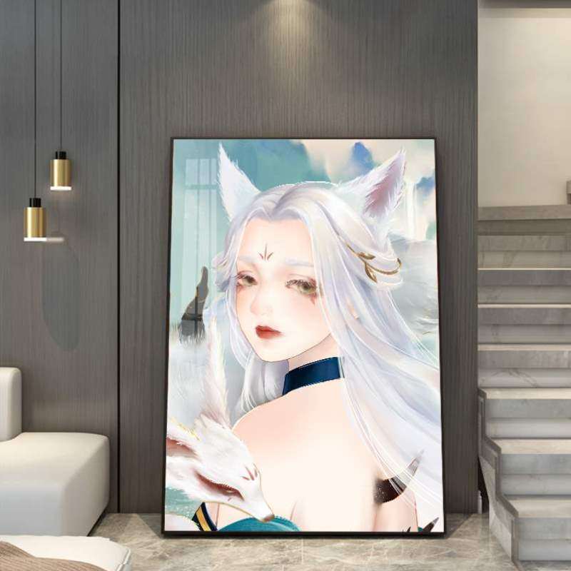 轻奢挂画大气人物服装店背景晶瓷画小女孩沙发玄关客厅装饰画壁画,家居饰品,现代装饰画,淘宝优惠券,粉丝福利购,淘宝优惠卷