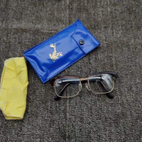 80库存复古风镜字牌保真怀旧平光镜年代眼镜知识分子原品京老干部