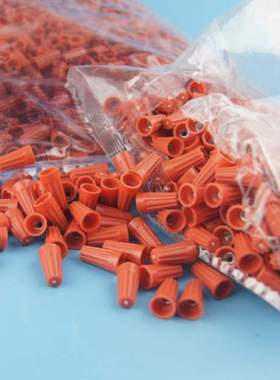 只帽橙色螺式螺旋式1000P1接线头压线端子帽接线接线弹簧