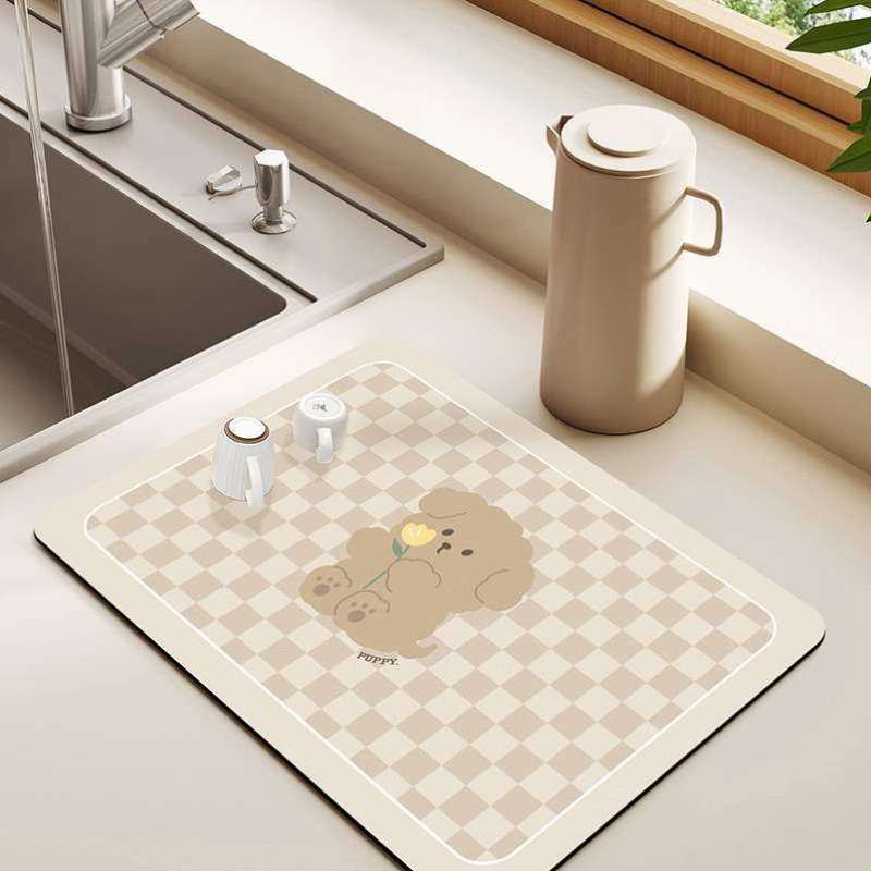 台面控水垫碗盘桌面垫厨房泥间硅藻沥水垫茶水垫餐垫吸水茶杯餐具,居家布艺,厨房地垫,淘宝优惠券,粉丝福利购,淘宝优惠卷