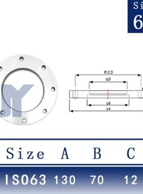 内焊FISO盲板螺栓63固定法兰-螺丝304真空16080不锈钢100250LF250