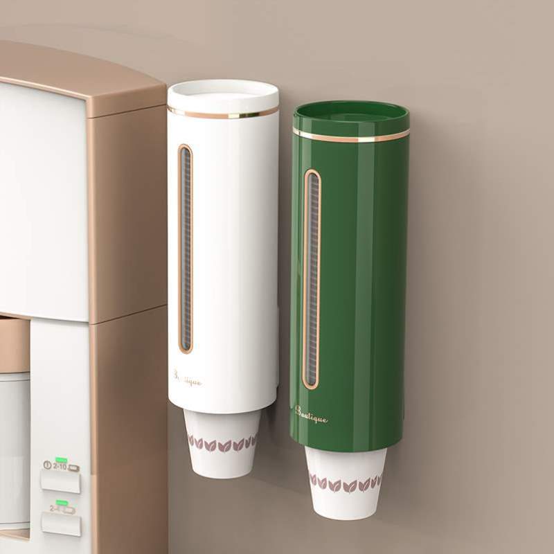 纸杯一次性取杯器取杯杯子杯子收纳架子免轻奢置物架架打孔壁挂式