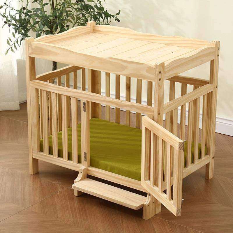 不锈钢带实木窝泰迪中小型可床拆洗宠物犬狗狗床厕所狗窝宠物笼子,宠物/宠物食品及用品,猫狗床/躺椅,淘宝优惠券,粉丝福利购,淘宝优惠卷