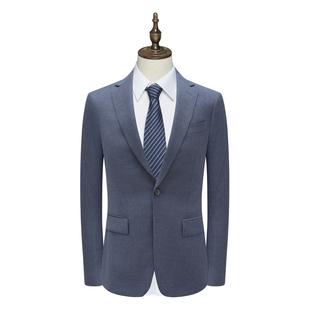 223230 绵羊毛一粒扣双开衩商务西装 B1542鸟男式 春秋西服