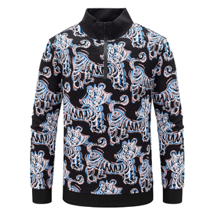 时尚 H911男式 棉立领百搭商务休闲上衣 卫衣 都市 春秋长袖