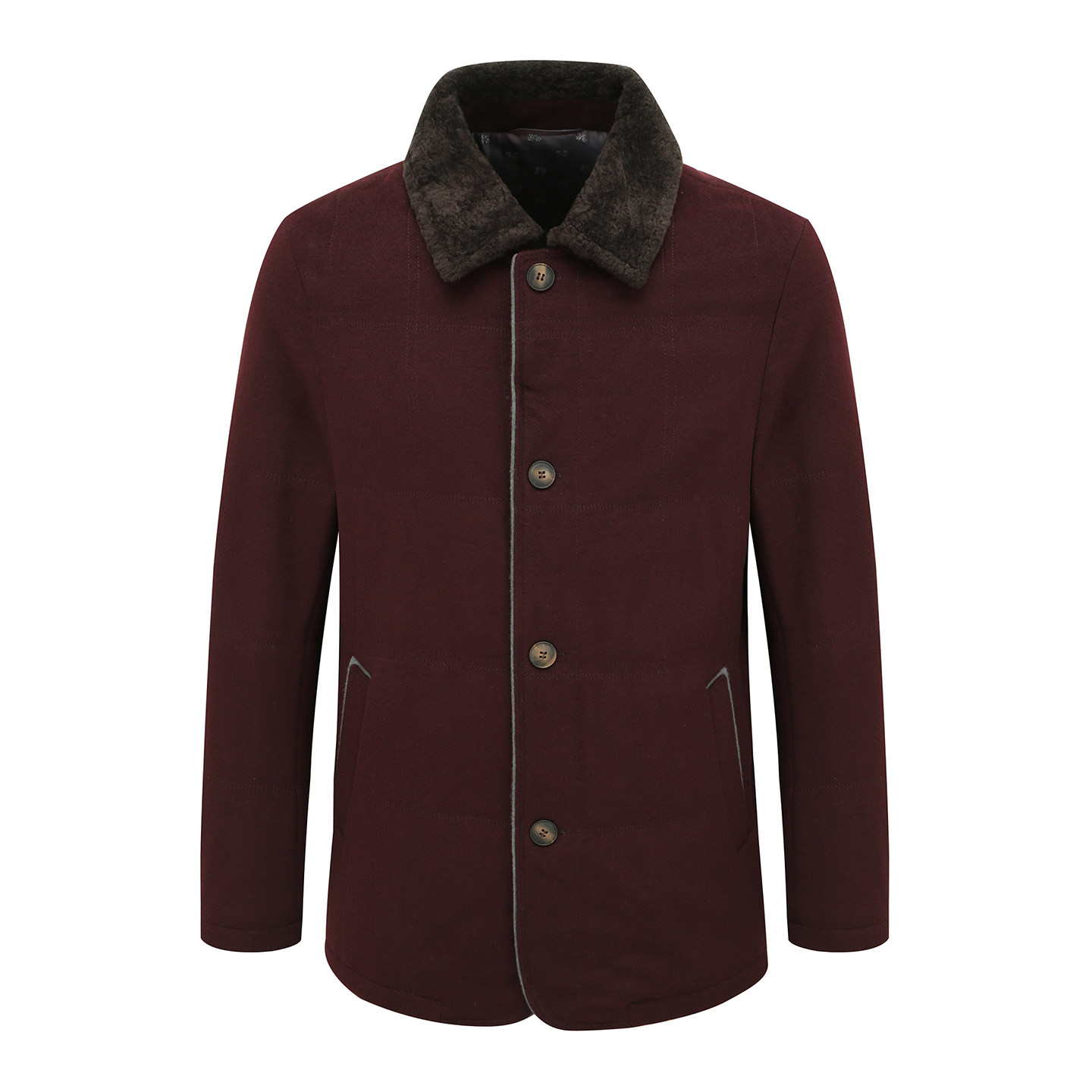 MY571美秋冬男式大衣 羊剪绒毛领直排扣保暖防风外套 领子不可拆,男装,毛呢大衣,淘宝优惠券,粉丝福利购,淘宝优惠卷