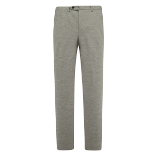商务休闲长裤 羊毛中腰修身 浅灰褐色 西裤 KN55康L尼L春秋男式