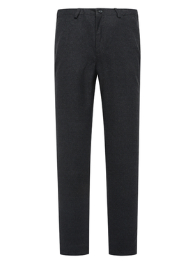 AB1162邦纳春秋厚度男式休闲裤 中腰修身商务休闲长裤 黑灰色