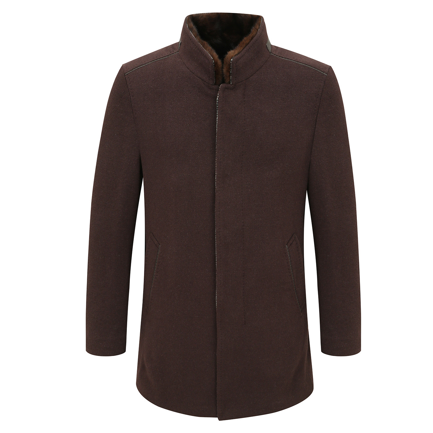 MY485美秋冬男式大衣 羊毛直排扣保暖防风外套 暗红色,男装,毛呢大衣,淘宝优惠券,粉丝福利购,淘宝优惠卷