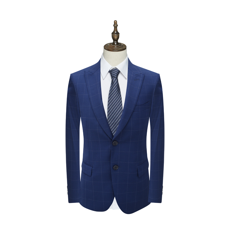 AS81奥 春秋男西服 羊毛两粒扣后中开衩商务西装外套 Q19X0202092