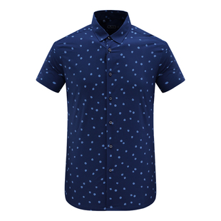 KL278凯LAI牌男式夏季短袖衬衫 棉意大利面料百搭商务休闲上衣