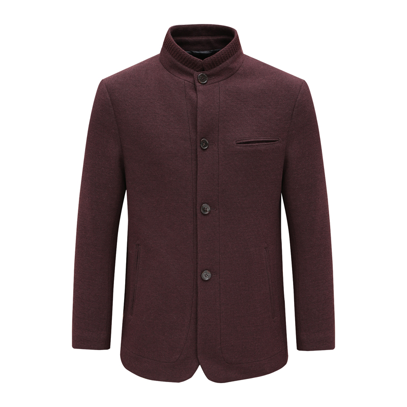 AB208歌D克Y秋冬厚度男式夹克 羊毛直排扣立领舒适休闲外套
