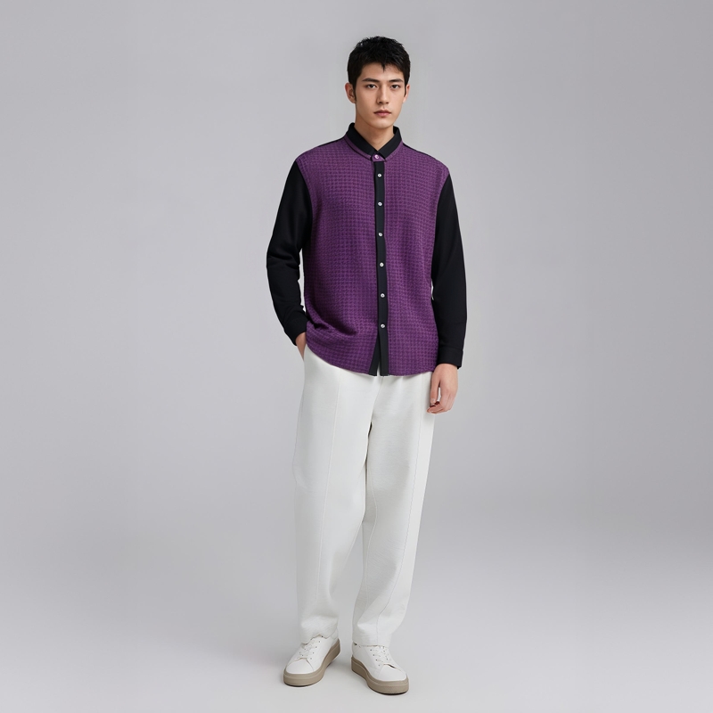 CA134 机场货 卡春秋男式长袖针织衬衫 羊毛开衫休闲商务上衣弹力