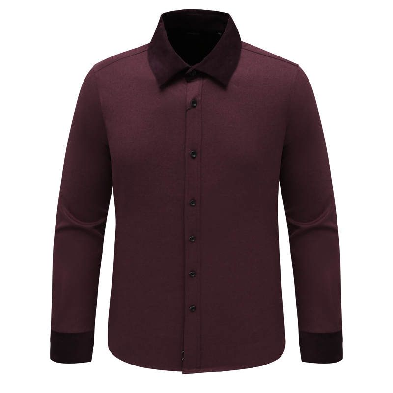 DN148斯D博N男式春秋长袖衬衫 羊毛百搭商务休闲上衣 时尚都市