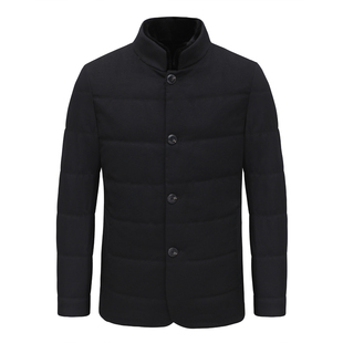 KL146凯LAI秋冬款 獭兔毛领直排扣休闲保暖防风棉服外套 男尼克服