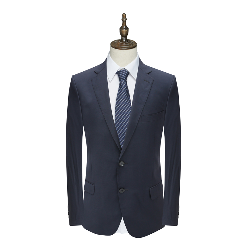 AS143奥 春秋男西服 羊毛两粒扣无开衩商务西装外套 913121-7