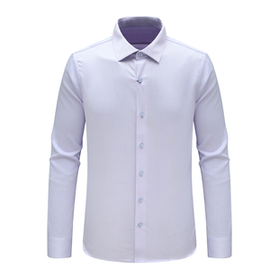 F3675恺春秋男式长袖衬衫 棉百搭商务休闲上衣免烫 淡紫色