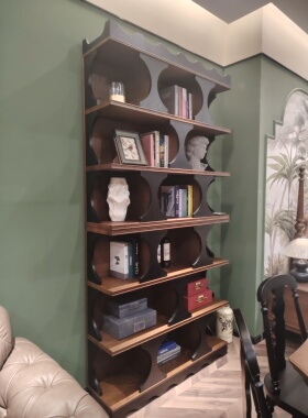 品牌家具专柜品质南洋复古风高级感客厅书柜书架1200*320*1190mm