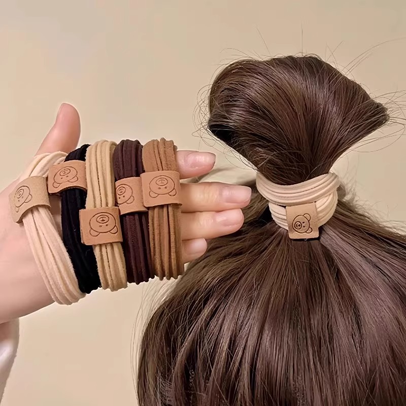 可爱卡通发绳秋冬款小熊儿童发圈多色可选皮筋高马尾扎头发加厚款