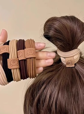 儿童发圈秋冬款小熊可爱卡通发绳多色可选皮筋加厚款高马尾扎头发