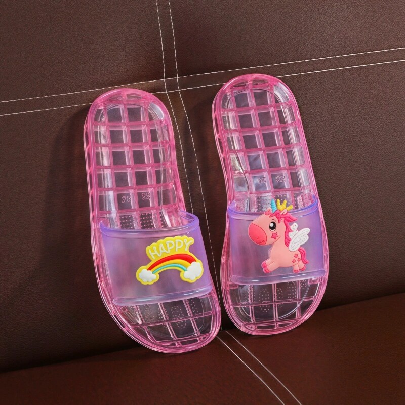 儿童水晶拖鞋果冻透明女童防臭凉鞋外穿塑料塑胶女孩夏天居家室内