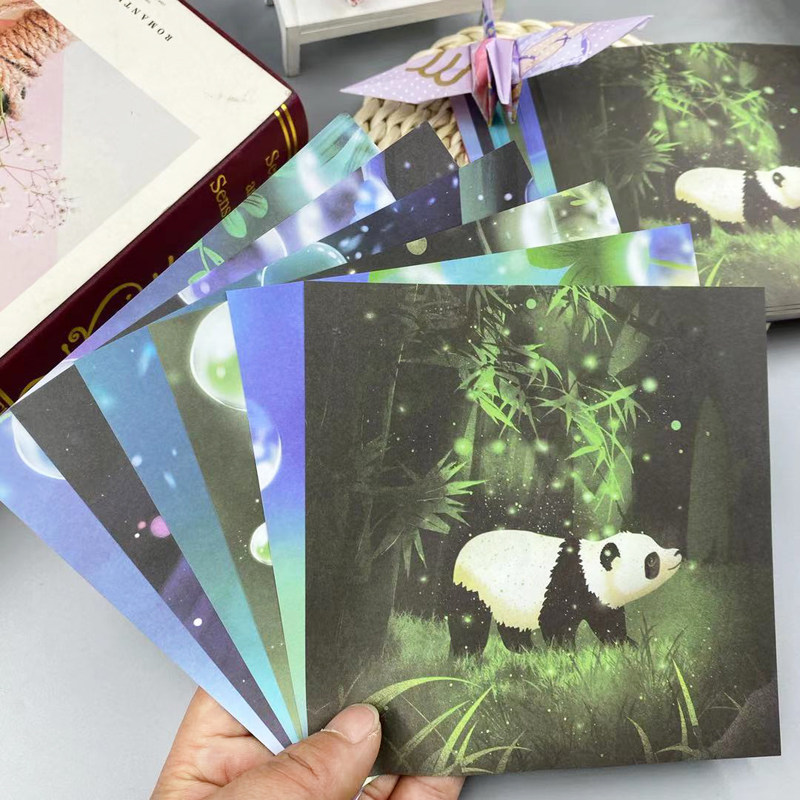 15厘米正方形动物印花彩色纸儿童手工diy折叠千纸鹤剪纸材料diy