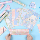 A4折纸花间小满长方形彩纸单面印花叠千纸鹤手工幼儿园儿童纸材料