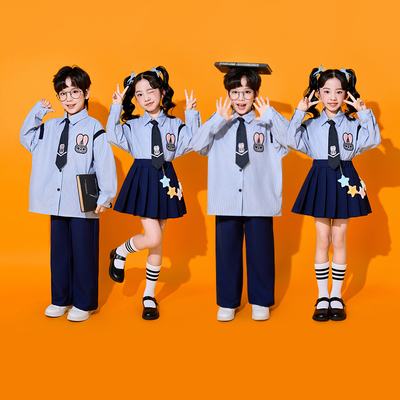 儿童演出服小学生运动会啦啦操表演幼儿园啦啦队学院风合唱服秋季