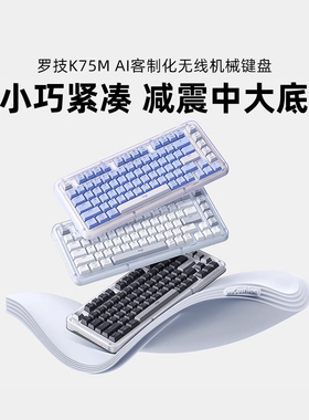 罗技 琥珀系列 K75M 无线键盘机械AI客制化办公游戏全键热插拔