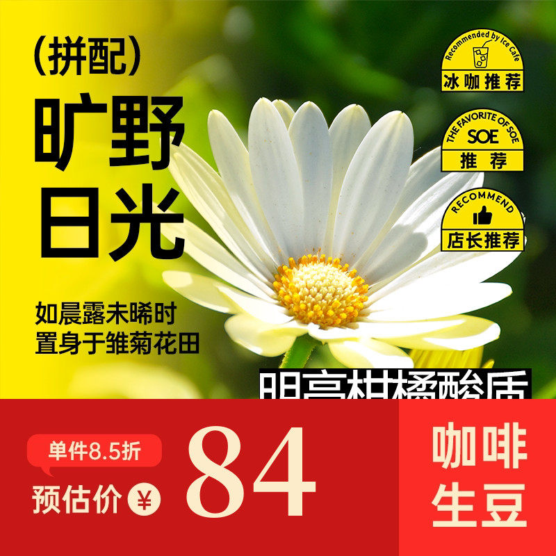 印格 旷野日光 清新小雏菊柑橘酸意式拼配美式奶咖咖啡生豆1KG