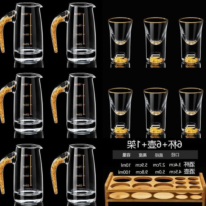 家用杯白一口轻奢酒具金箔小杯图片
