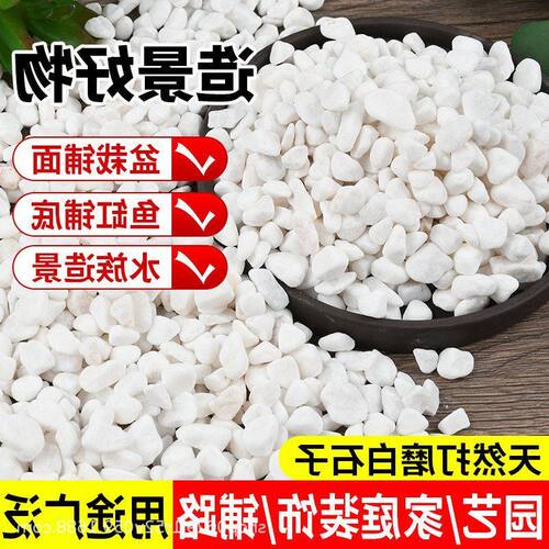 盆栽鹅卵石石头庭院铺路白石水族