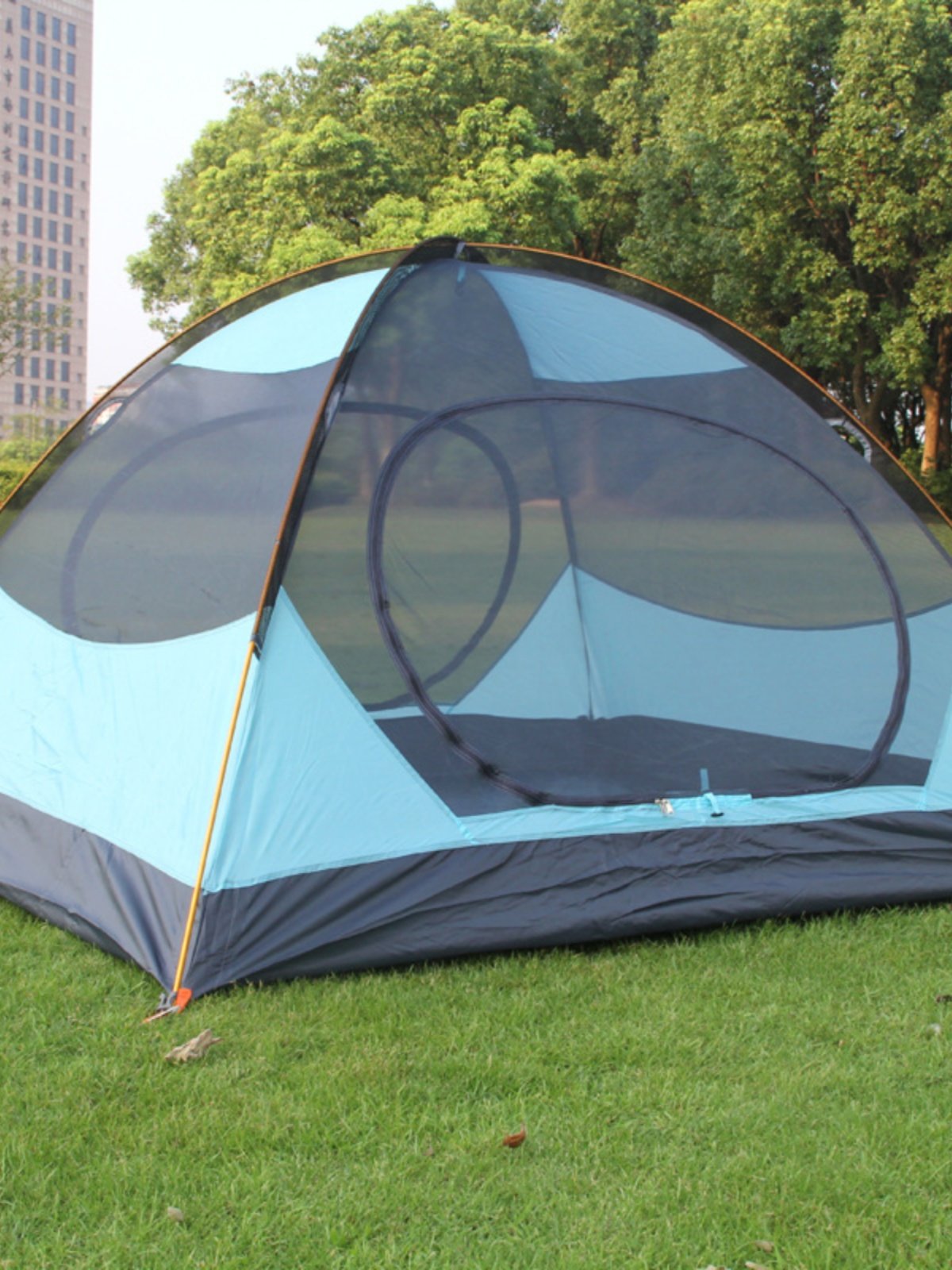 铝合金杆双层手搭四季双人四人露营带雪裙保暖防雨雪地高山帐篷u.