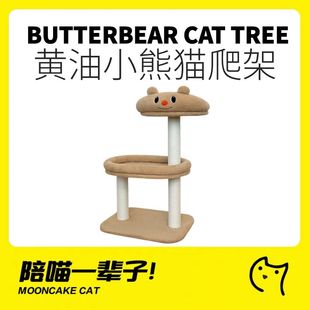 月饼喵丨TOOCAT黄油小熊猫爬架一体式猫薄荷玩具猫窝不掉屑猫抓柱