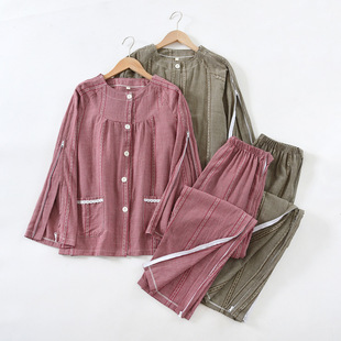 住院病人服纯棉睡衣手术病号服男女中风偏瘫卧床老人易穿脱护理