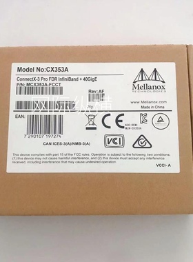 全新原装Mellanox迈络思MCX353A-FCCT 40G单光口万兆网卡+56GIB卡