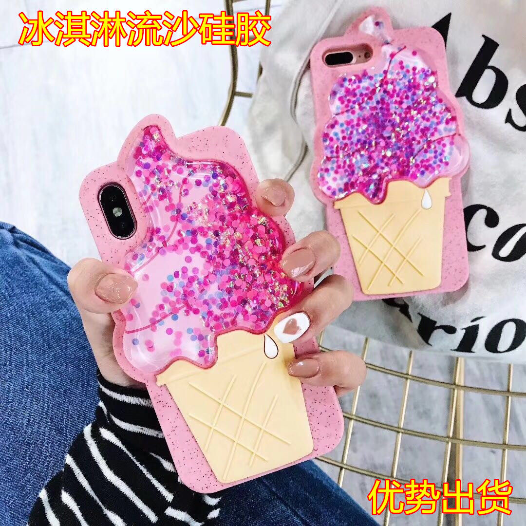 闪粉流沙适用iphone6S硅胶手机壳冰淇淋苹果7/8 plus挂绳防摔软壳|msdalam kategori Aksesori Digital 3C, Aksesori telefon bimbit, Kes telefon bimbit/Shell - dari Buy2taobao.com untuk memberikan perkhidmatan ejen Taobao profesional membeli