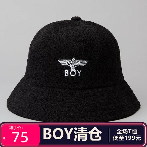 BOY LONDON专柜正品黑色渔夫帽2021新款老鹰帽子B211NT909902