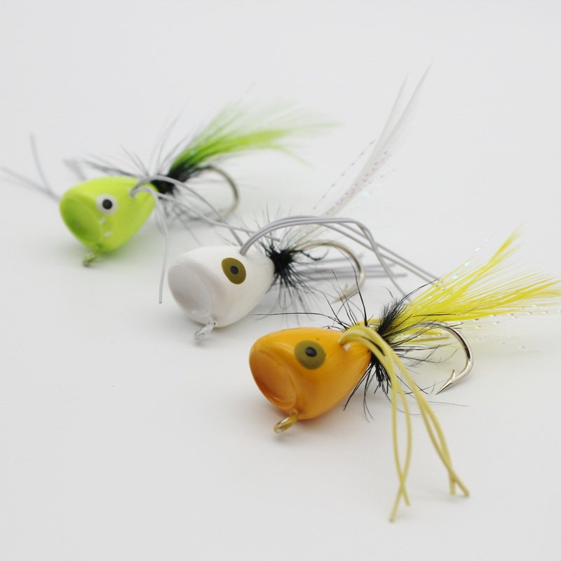 6#波爬飞蝇饵popper鳜鱼鲈鱼鲈鱼飞钓饵 g001