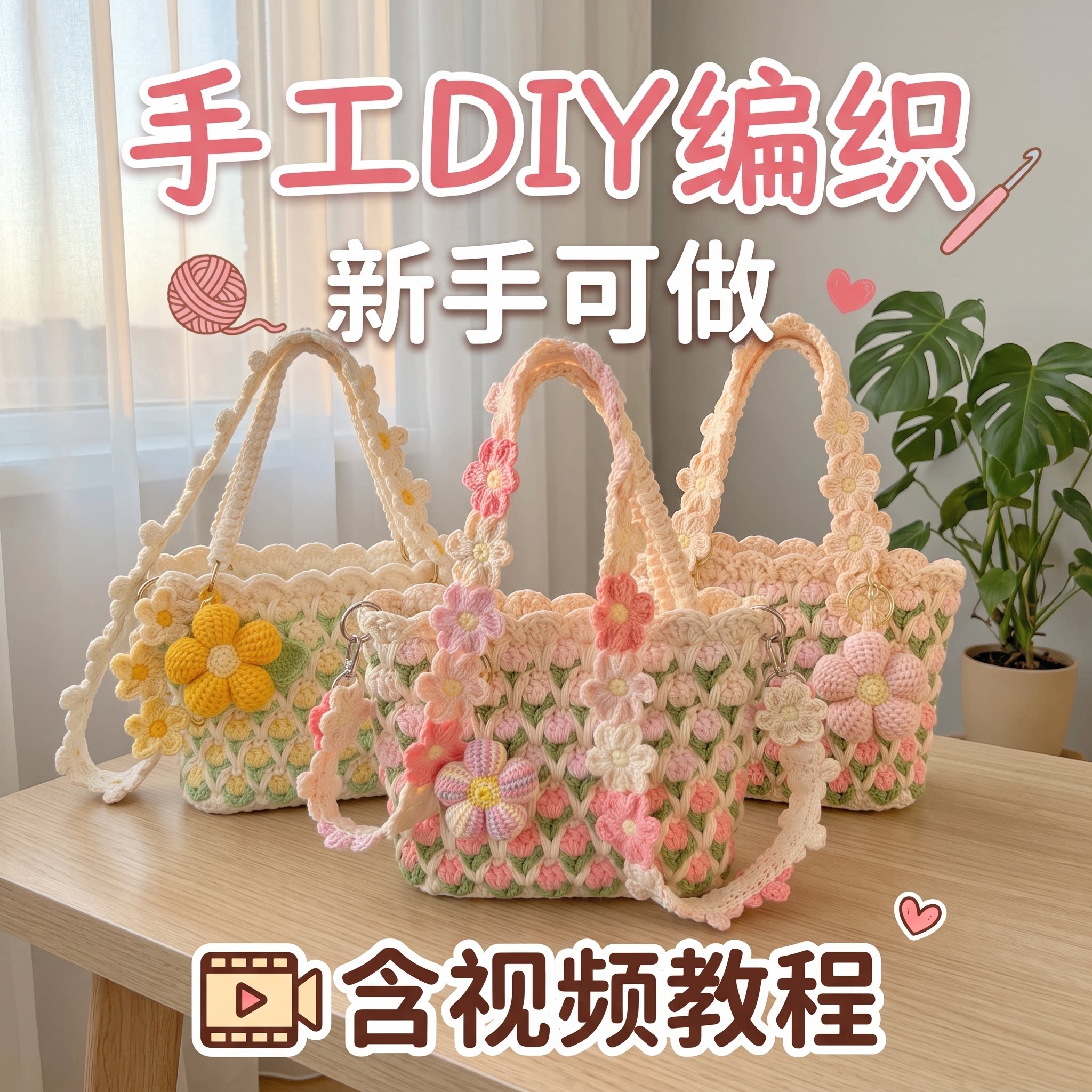 郁金香毛线钩织新手材料包